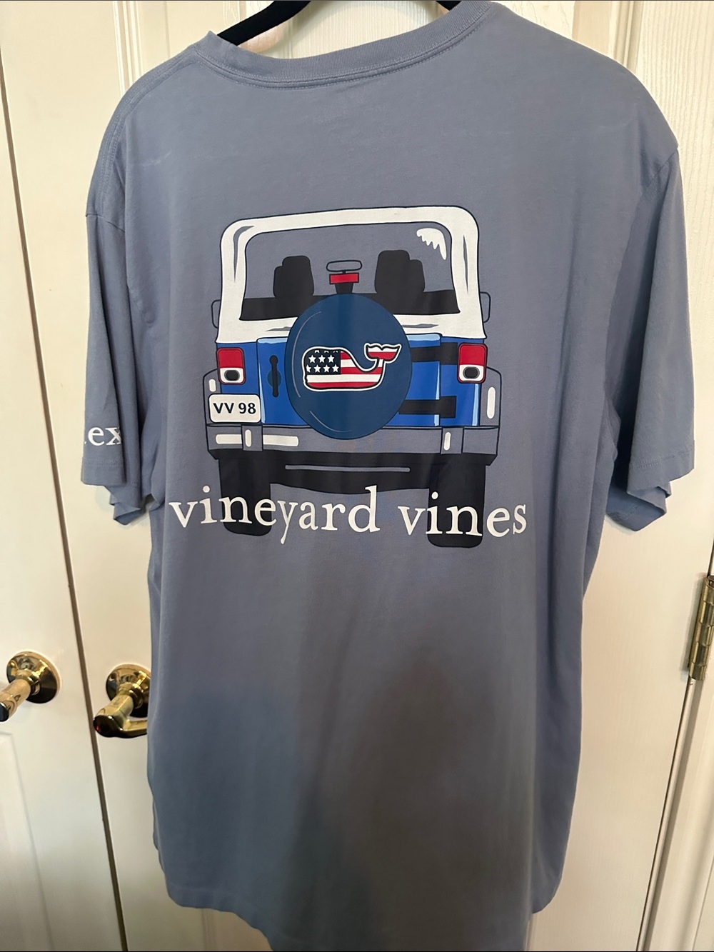 Vineyard Vines Slate Blue Jeep Graphic Short-Sleeve Tee